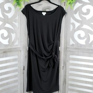 Motherhood Solid Black Maternity Dress Size L